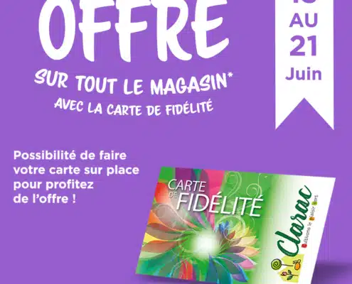 carte fidélité clarac